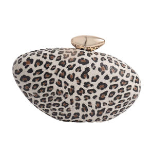 Elegante Bolso de Mano con Estampado de Leopardo para Mujer, Bolso de Noche de Piel Sintética, Bolso de Mano para Fiesta de Cóctel con Correa de Cadena - Product Image 6