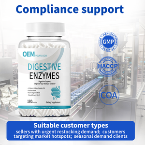 Tabletas de Enzimas Digestivas Probióticas OEM al por Mayor, Suplemento para la Salud Intestinal, Fórmula y Empaque Personalizados, Suministro Estable - Product Image 5