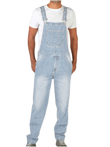 <span class=keywords><strong>Salopette</strong></span> cargo vintage <span class=keywords><strong>en</strong></span> <span class=keywords><strong>jean</strong></span> pour homme, délavée, taille mi-haute, coupe droite, grandes tailles, pantalon de travail - Product Image 6