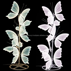 โคมไฟผีเสื้อเรืองแสงสำหรับตกแต่งงานแต่งงานโรแมนติกที่ราบรื่นโคมไฟตกแต่งถนน - Product Image 3