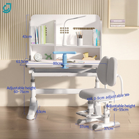 Bureau et chaise d'apprentissage à domicile pour enfants, ensemble table et chaise d'étude pour élèves