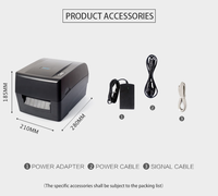 Imprimante d'étiquettes à transfert thermique double mode 50 mm, imprimante de codes-barres de bureau pour étiquettes d'entretien, étiquettes d'expédition et impression de codes QR