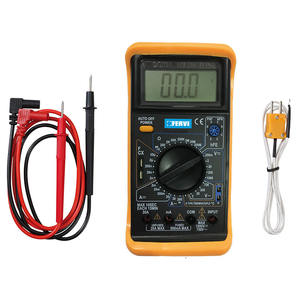 Multimètre numérique Fervi 1000V 20A à sélection automatique avec cordons de test et thermocouple - Product Image 1