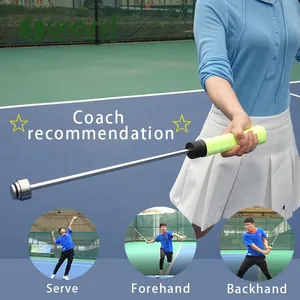 Appareil d'entraînement de <span class=keywords><strong>tennis</strong></span> portable et durable en tissu nylon pour le service, le forehand, le backhand et le volley, avec fonction rythmique vocale - Product Image 1