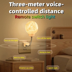 Lampe de chevet USB <span class=keywords><strong>à</strong></span> capteur sonore, <span class=keywords><strong>veilleuse</strong></span> <span class=keywords><strong>à</strong></span> lumière lunaire, petite lampe de nuit <span class=keywords><strong>à</strong></span> <span class=keywords><strong>brancher</strong></span> pour chambre <span class=keywords><strong>à</strong></span> coucher - Product Image 2
