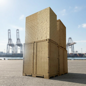 High Quality OEM/ODM Foldable Wooden <b>Storage</b> Crates From Vietnam Wholesale Wooden Vaults with Door Low MOQ Cheap Price - Product Image 1