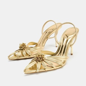 Nouvelles Sandales à Talons Hauts Dorés Sexy et Élégantes pour Femmes, Collection Été 2026 – Vente en Gros Usine - Product Image 6