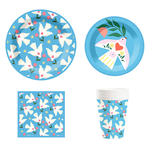 Vajilla para Fiesta de Revelación de Género DAMAI, Platos, Servilletas, Vasos, Decoración de Papel, Baby Shower, Niños y Niñas, Diseño de Dibujos Animados, Juego de 100 Piezas - Product Image 1
