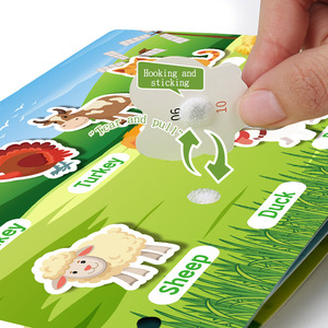 Libro <span class=keywords><strong>Montessori</strong></span> Interattivo per Bambini, Libro Educativo con Adesivi per lo Sviluppo dei Neonati, Giocattolo <span class=keywords><strong>Montessori</strong></span> - Product Image 4