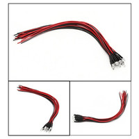 3MM clignotant led brillant 200 pièces 20cm pré-câblé 5mm Diode électroluminescente lampe LED lumineuse blanche