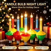 9 Lumières de Nuit Traditionnelles Multicolores à Bulles, à Brancher, Certifiées UL, Idéales pour les Fêtes de Noël, Éclairage de Chambre, Idée Cadeau