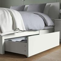 Lit en bois massif moderne - Durable et résistant, tailles Full/Queen/King avec deux tiroirs pour chambre à coucher