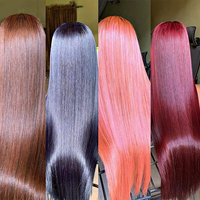 Perruques de Cheveux Humains Raides Vietnamiens Bruts 100%, Perruques Frontales en Dentelle HD Transparente, Perruques Sans Colle Prêtes à Porter