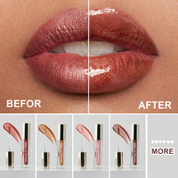 Niet-kleverige veganistische lippenmake-up met fruit smaak, vloeibare plumping lipgloss voor meisjes, groothandel hydraterende lipgloss, MSDS lipgloss