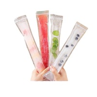 Sachets en plastique transparent thermoscellables Candyer pour moules à glaces, sachets à glaces avec fermeture éclair pour yaourts, bonbons glacés, faveurs de fête