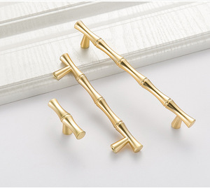 Jaya hiện đại tối giản xuyên biên giới đồ nội thất ngăn kéo sáng tạo, phần cứng hợp kim kẽm, tay cầm tre cổ tinh tế - Product Image 5