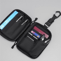 Pochette tactique EDC extérieure en nylon imperméable avec fermeture éclair pour cartes et outils, idéale pour le port quotidien et les portefeuilles