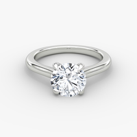 Bague de fiançailles en or massif 10K/14K/18K avec diamant de laboratoire cultivé CVD/HPHT VVS certifié IGI, taille ronde 0,5-3 carats, double rangée, style solitaire