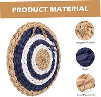 Décoration murale circulaire en jacinthe d'eau naturelle de style bohème, personnalisable en couleur et taille, avec logo sur mesure, multi-usages pour la maison et le commerce