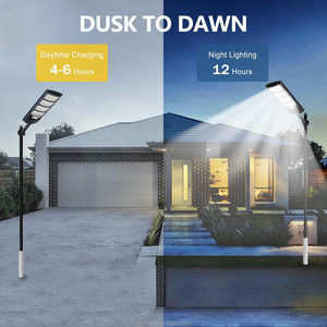 Outdoor IP65 Waterproof Solar Street <b>Light</b> Dusk to Dawn <b>LED</b> Flood <b>Light</b> <b>Motion</b> <b>Sensor</b> Remote Control Security Lamp - Product Image 3