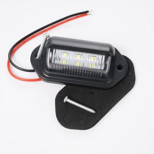 Ampoules de plaque d'immatriculation arrière 12V, 6 LED, blanc brillant, 1,5W, neuves, pour camion, remorque, plaque d'immatriculation automobile - Product Image 2