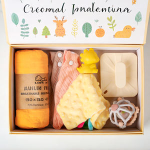 Ensemble cadeau pour bébé de l'usine <span class=keywords><strong>Baby</strong></span> Life, hochets en silicone pour bébé, anneaux de dentition, serviettes et couvertures, serviettes de bain pour bébé, brosse de bain avec ensemble cadeau pour bébé - Product Image 1