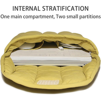 Étui de luxe matelassé en coton pour ordinateur portable, sacoche de protection antichoc pour ordinateur portable, pochette gonflée pour ordinateur portable, ensemble de housses pour ordinateur portable