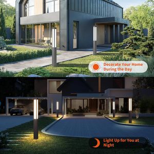 ไฟสวน LED สำหรับภายนอกอาคาร แบบเสาสูงสีดำ กันน้ำ IP65 ใช้ไฟ AC 85-265V ขายส่ง - Product Image 3