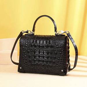 Sacs à main de créateurs de marques célèbres, sacs de luxe pour femme, sac croisé, texture crocodile, décoration poisson, style <span class=keywords><strong>rivet</strong></span>, élégant - Product Image 1