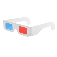 红色和蓝色3D立体纸板眼镜3D AR硬件与纸3D效果