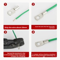 Embout de câble en cuivre pur étamé SC10, borne à sertir, 600V, utilisation industrielle, connecteur électrique pour transformateur de distribution d'énergie