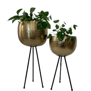 Balcony Wedding Decoration <b>Gold</b> Polished Metal <b>Planter</b> Handmade Design Living Room Decorative Metal <b>Planter</b> - Product Image 3