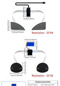 Cá nhân Bluetooth kết nối Led mắt cưỡi Ba lô phụ kiện ô tô đèn pha chuyển dấu hiệu Led mắt màn hình - Product Image 4