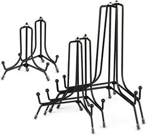 防滑板支架展示架黑色金属图片支架用于展示装饰板书籍照片支架桌子艺术