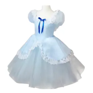 ยาวโรแมนติกบัลเล่ต์Tutuสีฟ้าบัลเล่ต์ชุดเสื้อผ้า Swan Lake Ballerine Femmeเด็กสาวFairyบัลเล่ต์เครื่องแต่งกาย