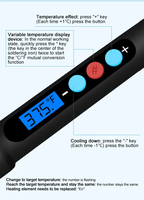 XYB 19 en 1 ensemble d'outils à souder avec écran LCD rétro-éclairé 60W fer à souder à température réglable et multimètre XL830L
