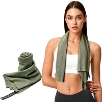 Serviette de sport rafraîchissante légère et super absorbante en microfibre cationique unie pour adulte, avec impression de logo personnalisée