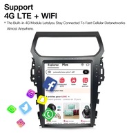 LELV pour Ford Explorer 2011-2019 Autoradio Android 14 Écran vertical Lecteur multimédia Carplay Auto DSP GPS Navi