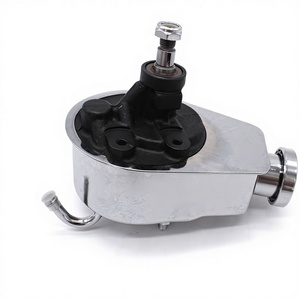 Nueva Bomba de Dirección Asistida Estilo Saginaw Cromada con Polea de Doble Ranura PARA BBC SBC Chevy - Product Image 3