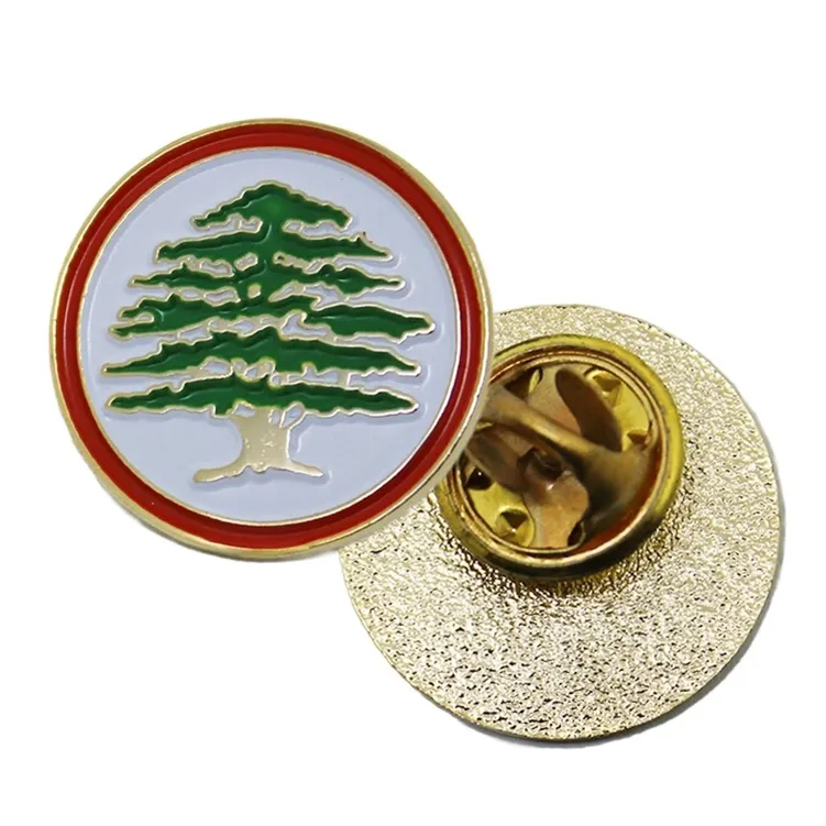 Cugle пользовательские круглый мягкой эмалью нагрудные булавки Рождество дерево знак для коллекции
