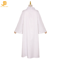 Costumes médiévaux, cosplay d'Halloween, robe de moine, robe de frère, costume de prêtre, vêtements anciens, costume chrétien blanc