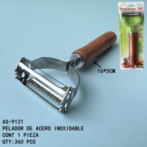 Pelapatate in acciaio inossidabile manico in legno utensile da cucina di lusso durevole Premium elegante - Product Image 1