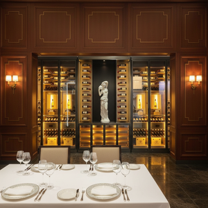 Vitrine Réfrigérée de Luxe Personnalisable pour Vins et Boissons - Cave à Vin Moderne pour Expositions en Magasin - Product Image 4