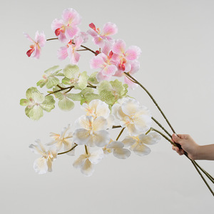 Orchidées artificielles Greenway Phalaenopsis à tige unique, pétales en PVC, pour la décoration de la maison, des hôtels et des mariages - Product Image 1