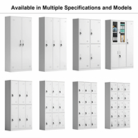 Armoire de classement silencieuse en acier épaissi avec séparateurs réglables pour usage commercial, salle de sport, bureau, étudiants, personnel et dortoirs