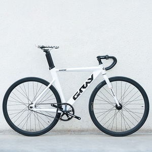 Xe đạp bánh cố định 700C màu xám, một tốc độ, khung hợp kim nhôm, bánh xe 40mm - Product Image 1