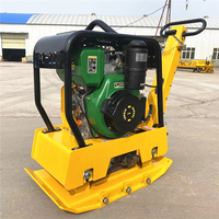 Compacteur à plaque vibrante portatif à essence bidirectionnel réversible AJZN FPC160, moteur 5,5 CV, roulement central 30KN
