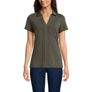 Polo Ligero de Manga Corta para Mujer FOXA, Cuello Abierto con Pliegues, Transpirable, Corte Regular - Product Image 1
