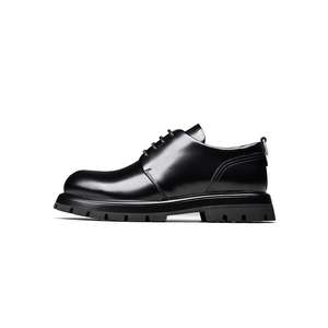 Chaussures en cuir de style anglais rondes et brunes pour hommes, à lacets, en cuir véritable de haute qualité, chaussures décontractées pour hommes - Product Image 2