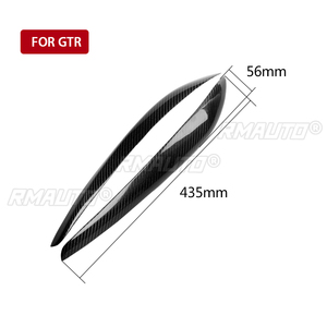 ฝาครอบตกแต่งไฟหน้ารถยนต์คาร์บอนไฟเบอร์แท้ 1 คู่ สำหรับ Nissan Skyline R34 ปี 1999 2000 2001 2002 อุปกรณ์ตกแต่งรถยนต์ - Product Image 4